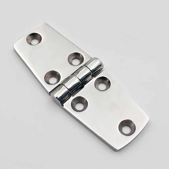 Deck Boat Seat Friction Butt Hatch Hinge 180 Degree Folding High Quality Polished 316 Stainless Steel Marine Boat Strap Hinges