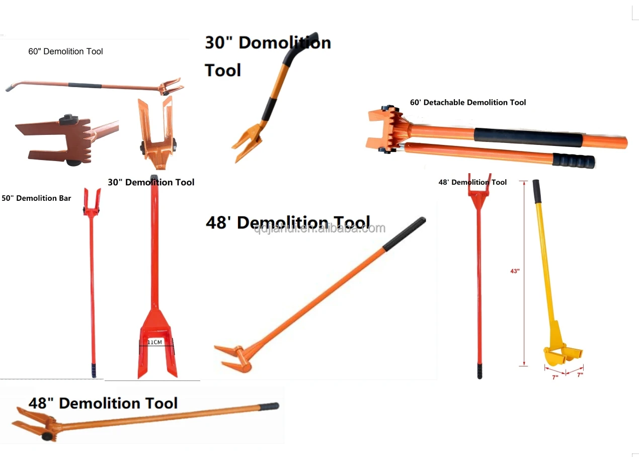 Curved 48in(30/48/ 50/ 60inch)  Demolition Hand Tools Pallet Buster Wrecker high quality pallet skid dismantling breaking tool