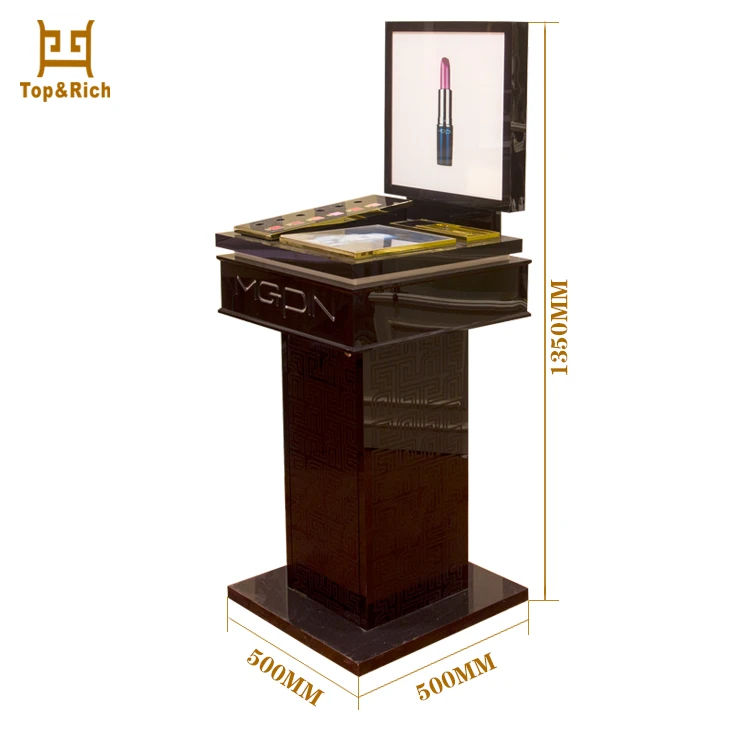Factory Wholesale Floor Standing MDF Acrylic Presentoire Maquillage For Show