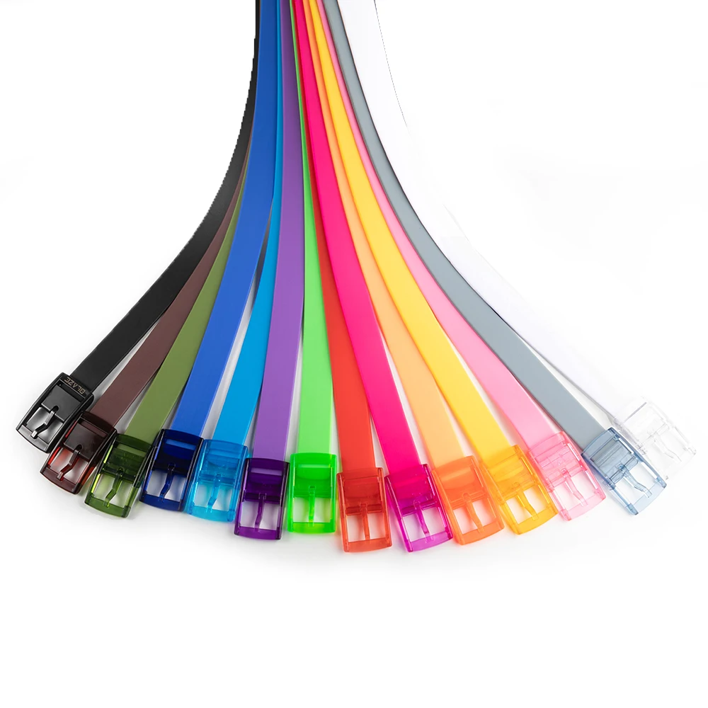 TPR material   Durable Silicone Waist Belt With Plastic Buckle For Men And Women