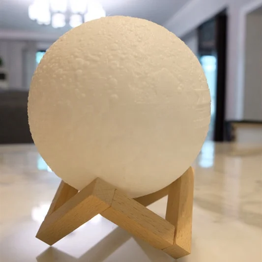 Лучшие продажи светодиодный ночник 15 см 3 вида цветов сенсорный выключатель 3d печать свет луна