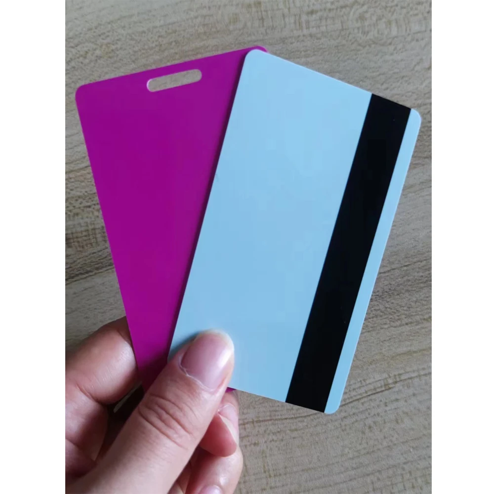 CR80 Pantone Color PVC Card Green Red Grey PVC Printed Hico Magnetic Stripe Card for gift