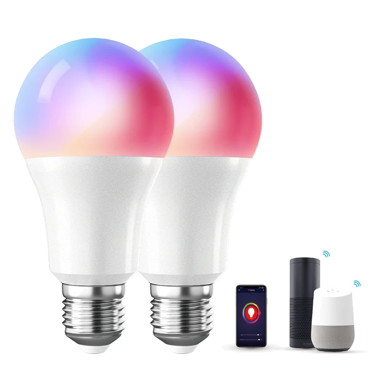 A19 A60 RGBW Music Rhythm Color Changing E26 US Wifi 9W LED Smart A Bulb