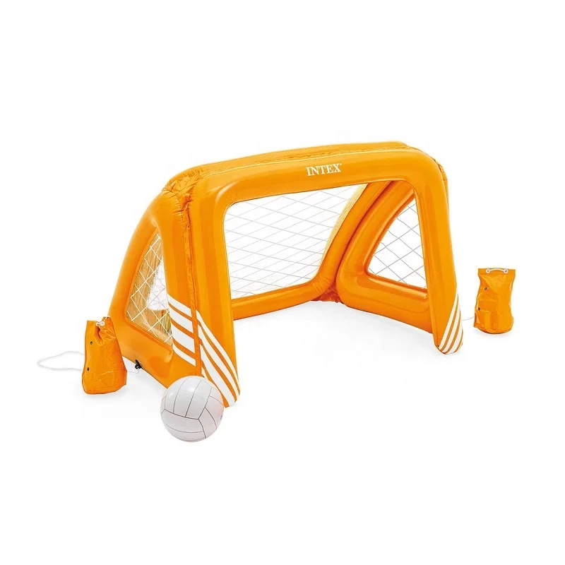 Intex 58507 Inflatable Water Soccer Gate Swimming Pool Entertainment Water Polo PVC Frame Ball Net Toys