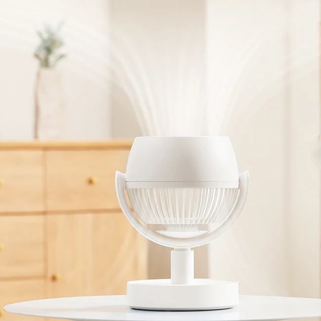Upgrade New Air Circulator Fan Standing 4000mAh 5 Speeds Dc Table Fan Timing Portable Air Coller Fan For Home