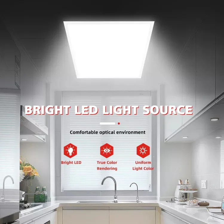 Aluminum Slim Surface Embedded Pmma Lens+Ps Diffuser Ceiling Led Light Panel