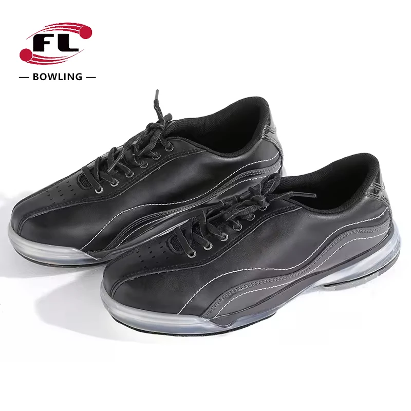 High quality sole bowling shoes Customizable logo Black bowling shoes