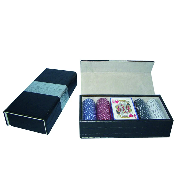 Custom Travel Poker Chips Set With PU Leather case Chip Poker Set