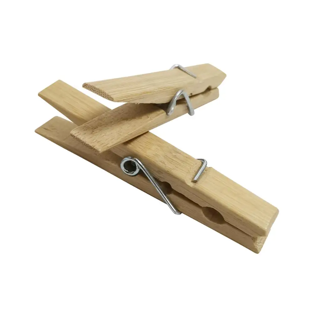 20pcs 8.2cm  eco-friendly nature wooden laundry heavy-duty  wooden clothespins decorative bamboo clothes peg clips clothspin