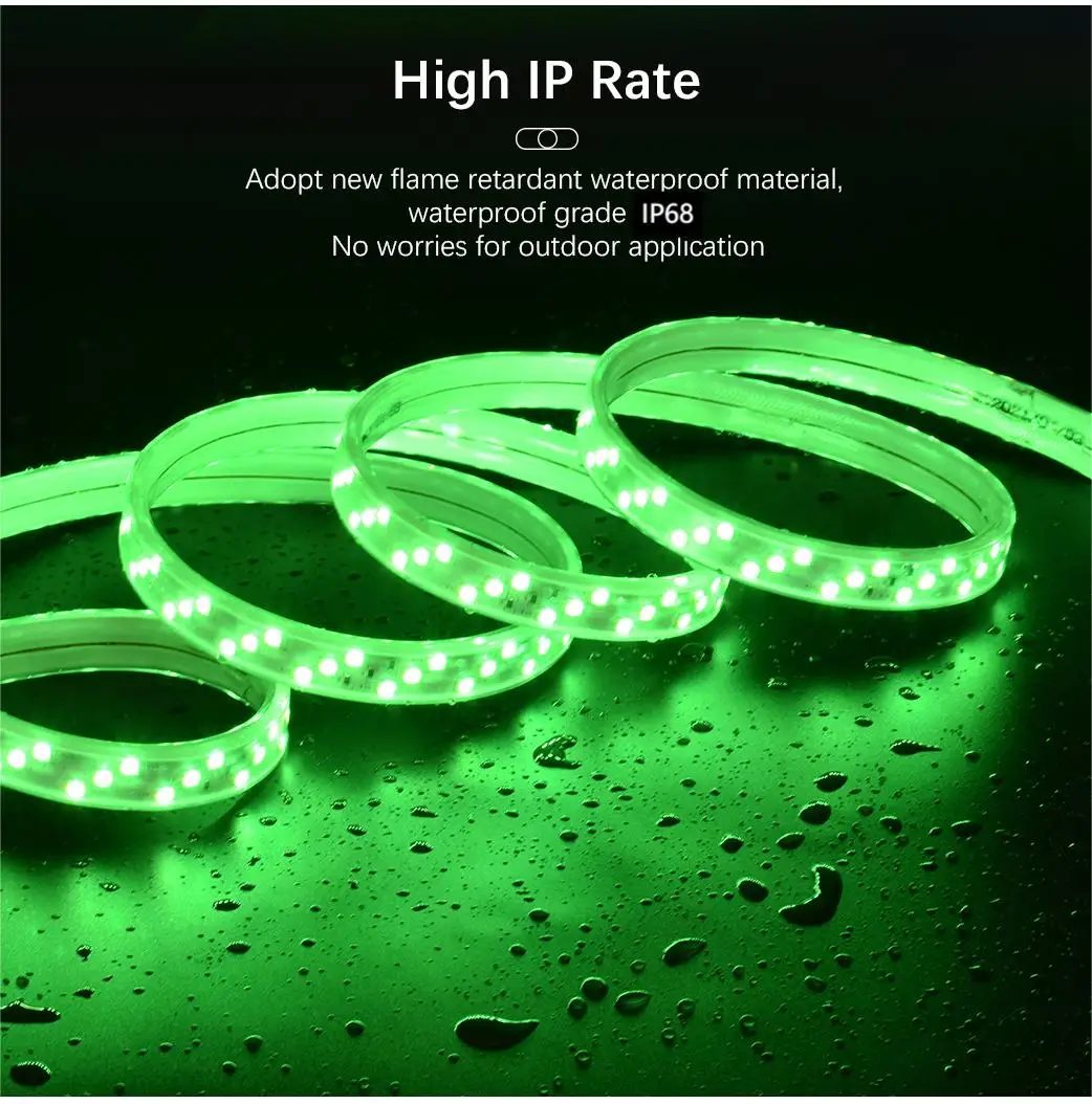 GMADS2307 110V 220V Festival Decoration 60Leds SMD 5050 RGB Flexible Led Strip Lights 100 meter led strip lights waterproof IP68