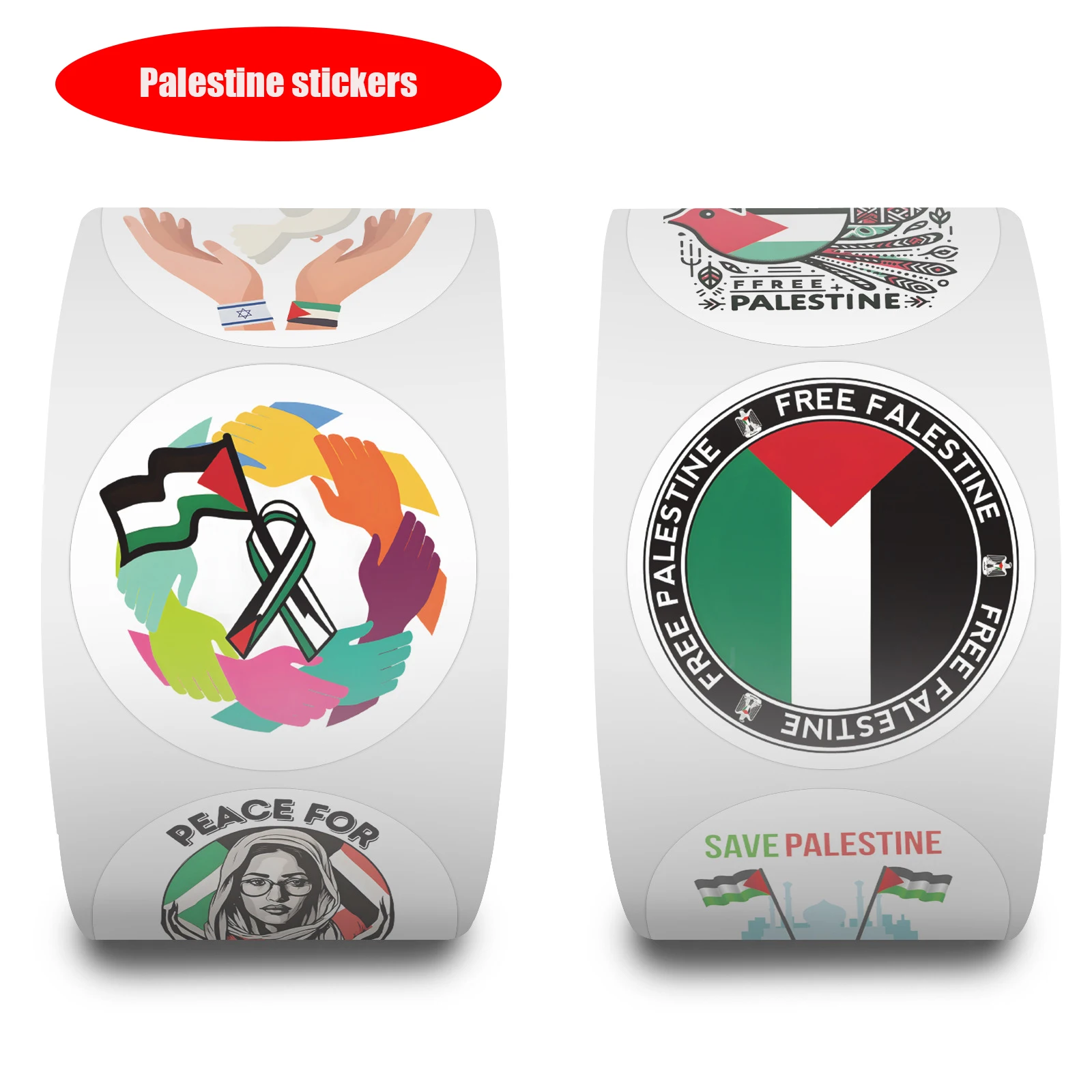 Promotional Luxury 500 Stickers/Roll Palestine Car Window Wall Decal Sticker Kindle Stickers For Gift