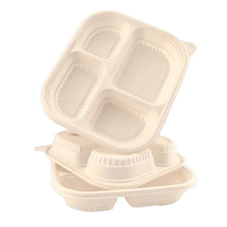 15% скидка, экологически чистый биоразлагаемый одноразовый Ланч-бокс из кукурузного крахмала Bento с 3 и 5 отделениями