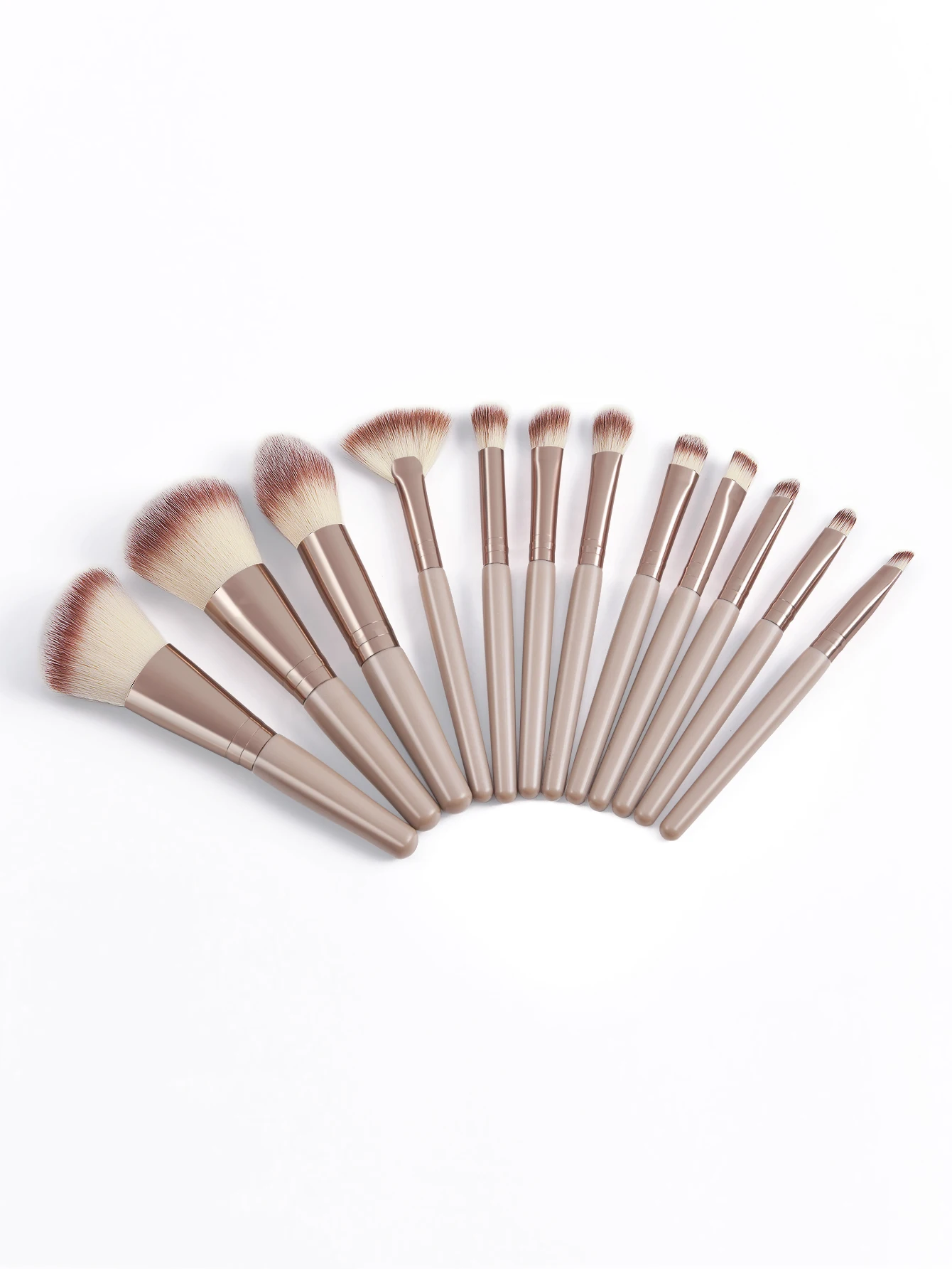 2022 New Champagne Gold Grey 12 Pcs Classic Design Chinese Factory Custom Brushes Fashion Sexy Private Label Makeup Brush Set