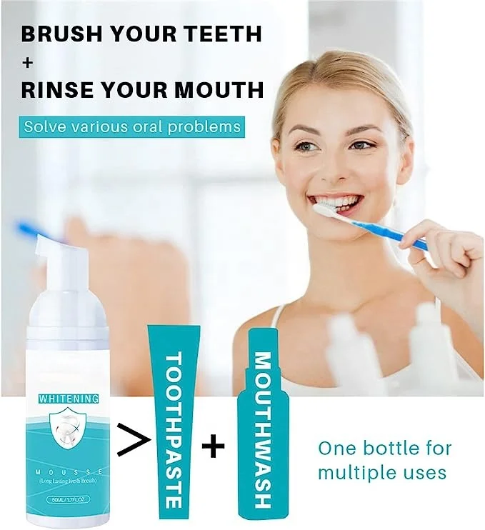 OEM ODM Calculus Removal Teeth Whitening Healing Mouth Ulcers Eliminating Bad Breath Mouthwash Tooth Regeneration Mousse