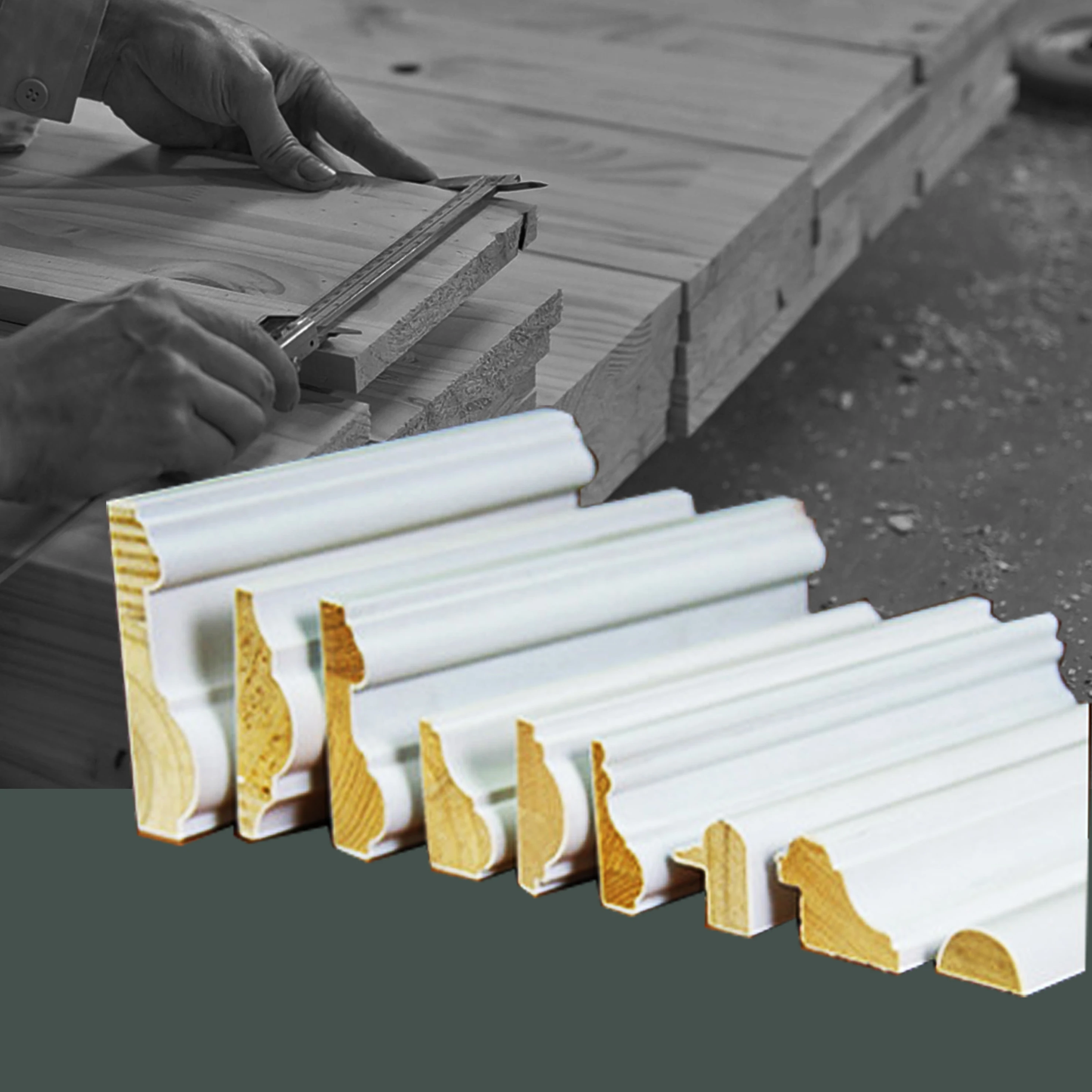 Molding Ceil Crown Moulding Wood With White Finger Joint Moldings Decorative Finger Joint Wood Window Frame Baseboard Molding