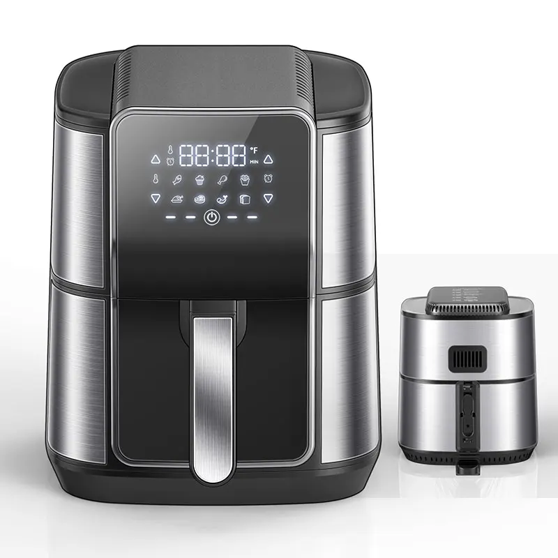 Smart Air Fryers Digitales Bedienfeld Antihaft-elektrische Luft fritte usen zum Verkauf 1200W mit Untersetzer