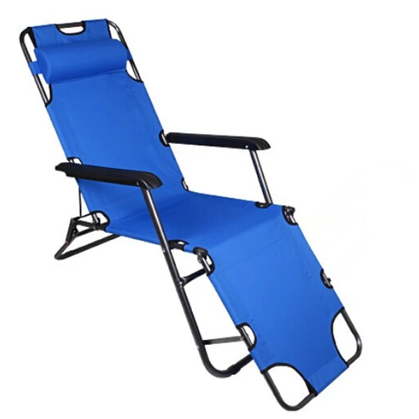 outdoor sun lounger chair garden camping chair portable garden sun bed with pillow