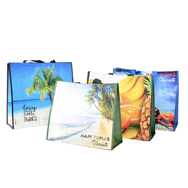 Tote Shopping Laminated Metallic Pp Non Woven Bag Pp Polypropylene Woven Bag