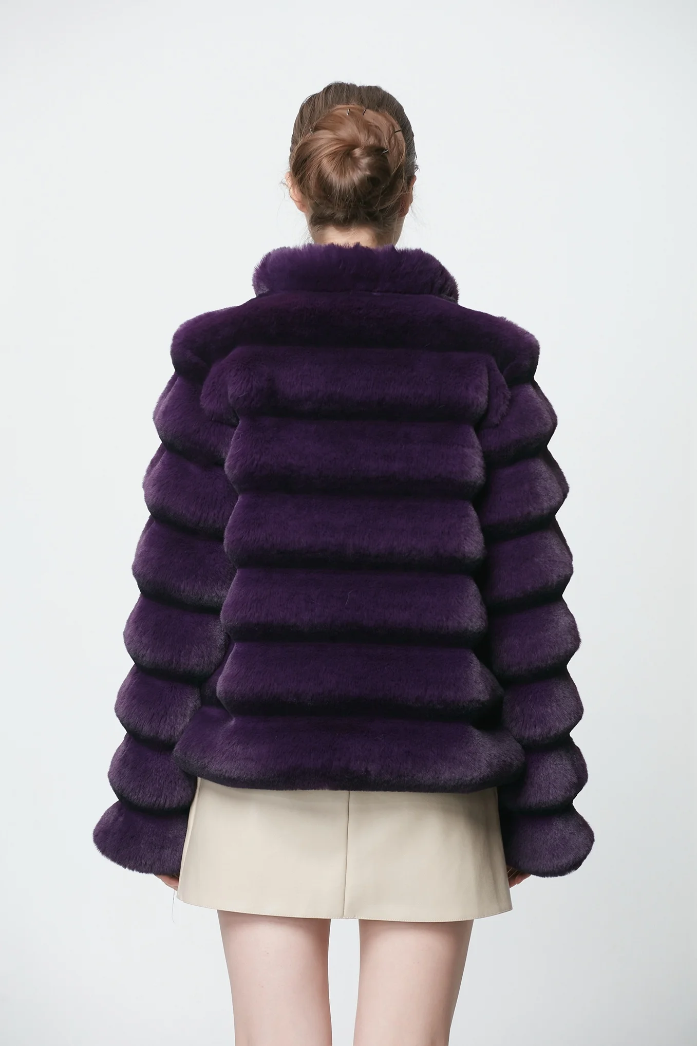 Custom Any Design Sample Free Winter Korean Fur Blend Womans Fluffy Faux Large Fur Coat 2024