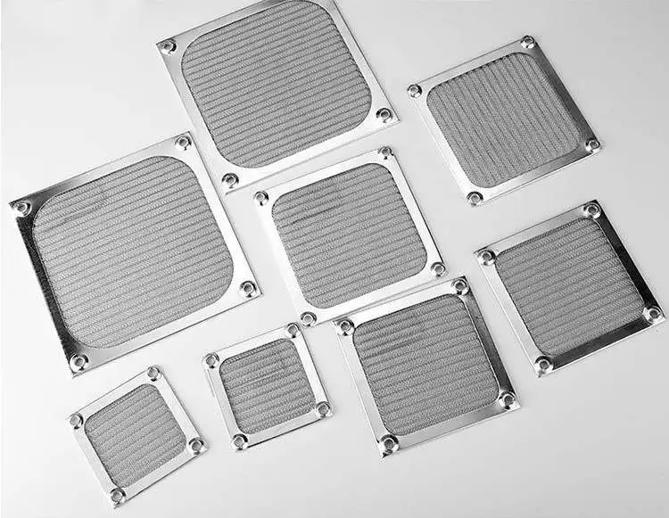 120mm Aluminum Sliver  color  Dust Proof Mesh Filter Net Guard 120*120mm