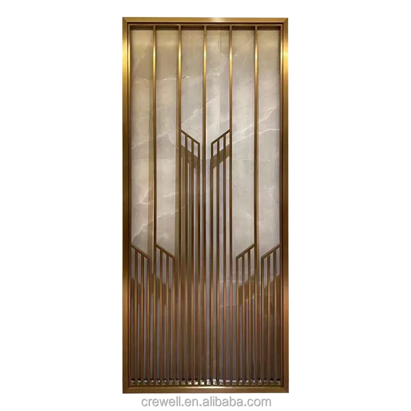 custom size factory direct interior design gold rose gold room partition wall divider