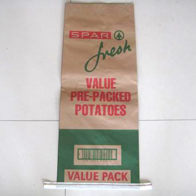 2024 1kg 50kg 100kg 5kg 10kg Custom Logo China 20kg 25kg Paper Kraft Bag PP Woven Inner Film Cement Bag Craft Paper Flour Bags