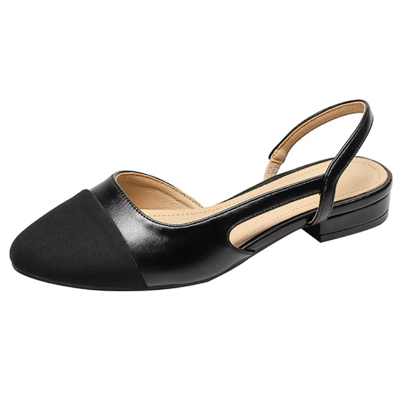 Wholesale Fashion 32-44 Sandales Femmes Cheap Shoes Steel Toe Female Footwear Slingback Flat Sandals for Ladies 2024