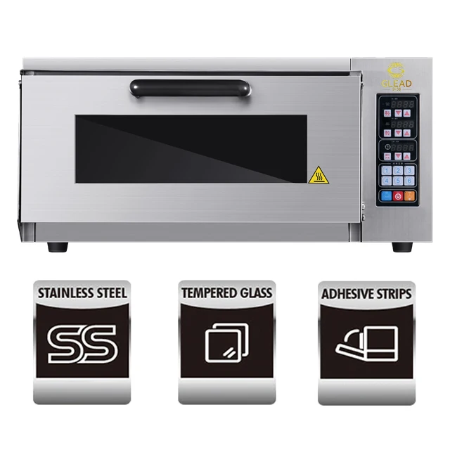 1 deck commercial Microcomputer temperature control stainless steel stone board profession electric pizza oven