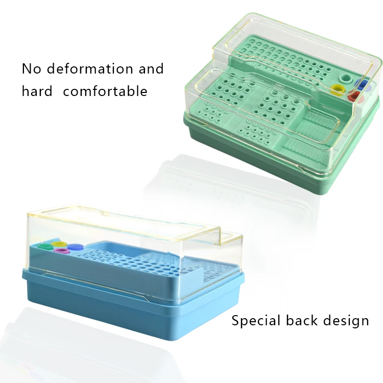 Dentistry Drill Placement Dentist Disinfection dental file block/dental Holder Burs Block Case Box /Plastic disinfection Box