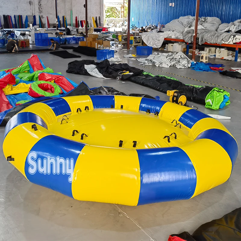 Inflatable Water UFO Towable Inflatable Disco Boat / Inflatable Flying Disco Boat Saturn for Water Sport Games