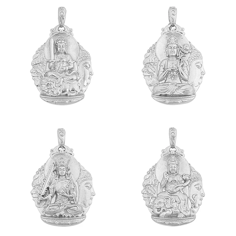 Religion Jewelry Vintage Stainless Steel Totem Buddhist Pendant Necklace for Jewelry Making acero inoxidable