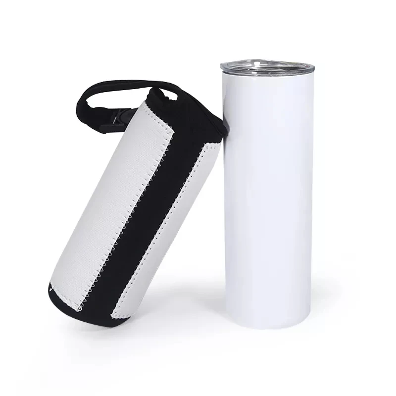 Neoprene Insulated Iced Coffee Tumbler Cup and Mugs Sleeve 20oz Sublimation Blanks Tumbler Cup Sleeve With Handle