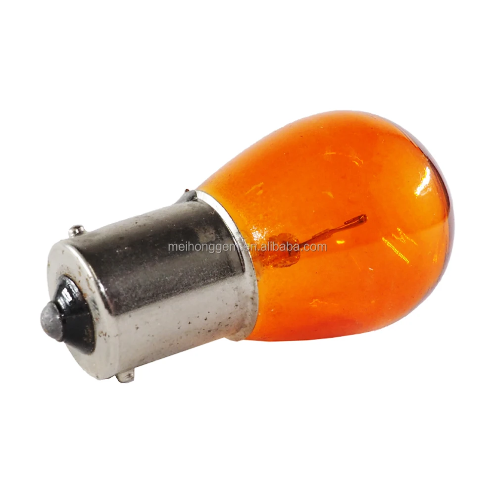 Автомобильные задние лампы, тормозные лампы, галогенная лампа, парковочный свет S25 12 в 21/5 Вт BAU15S PY21W, янтарный цвет