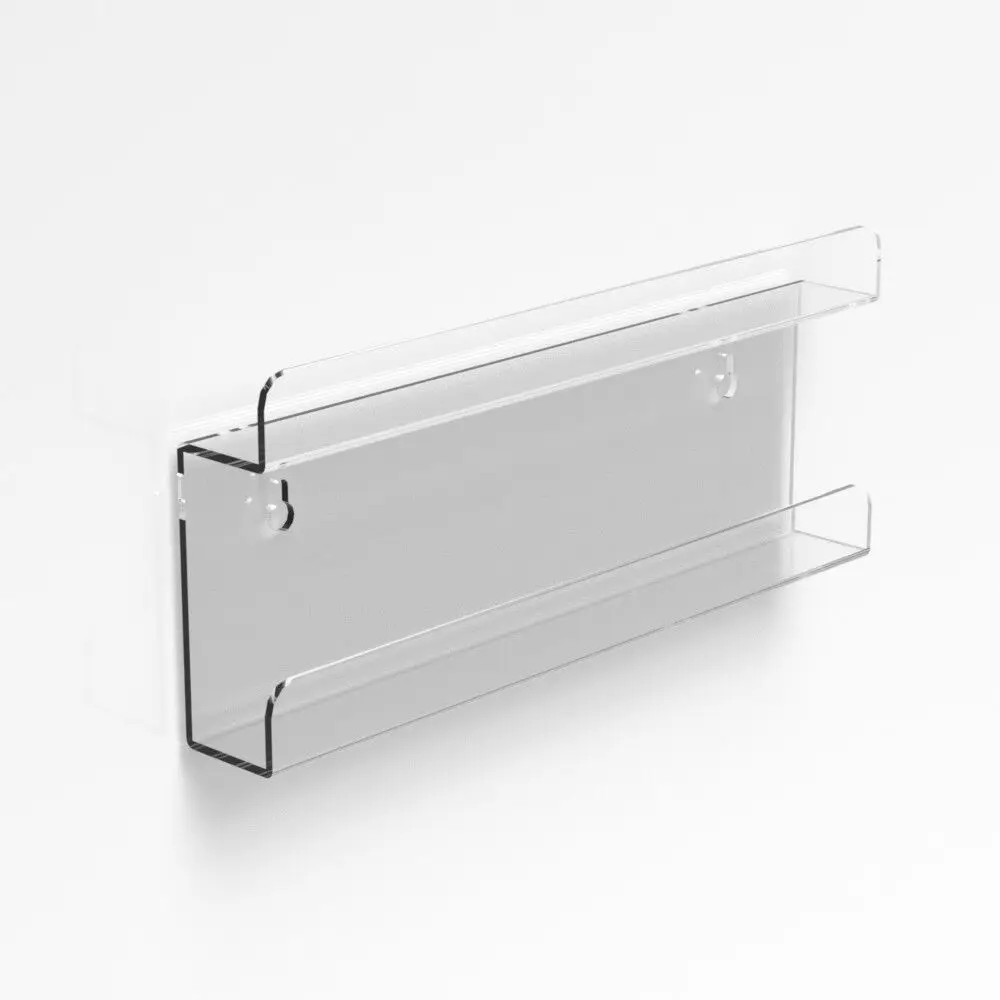 Clear Acrylic Nail Enamel Stand Wall Mount Nail  Polish Display Rack Acrylic Essential Oils Cosmetics Floating Display Shelf