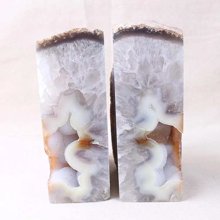 DIY Agate Bookend Gemstone Desk Book Organizer Factory Crafts