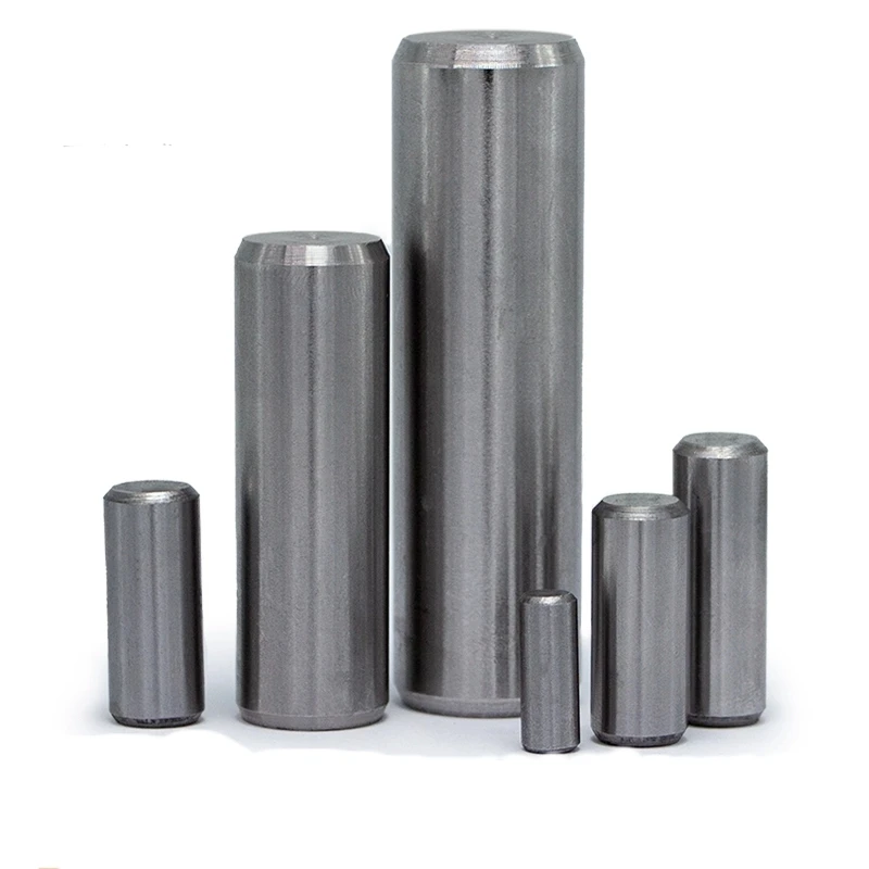 Custom precision stainless steel hardness stepped threaded knurled dowel pin
