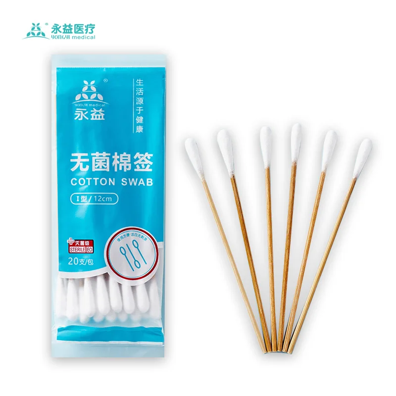 Customized Wooden Stick Single Head Swab For Eyebrow Tattooing
