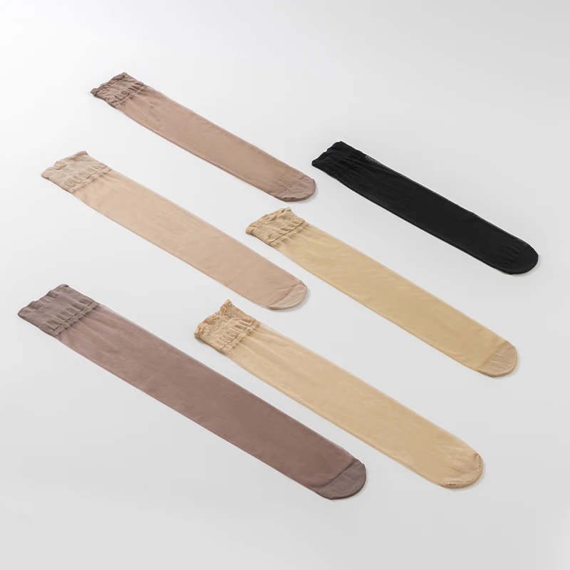 Wholesale High Elastic Stretch Simple Knee High Socks For Women