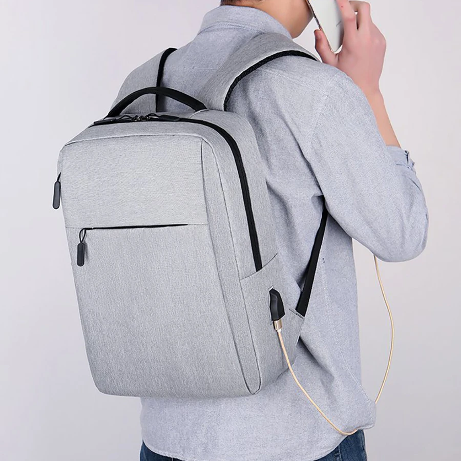 Custom waterproof  travel office  school Laptop Bag With USB Charging Business Laptop Backpack unisex