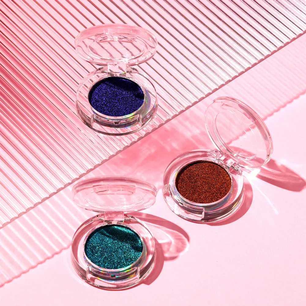 Hot Selling Waterproof Long Lasting 9 Colors Powder Duochrome Pigment Chameleon Single Eyeshadow free sample