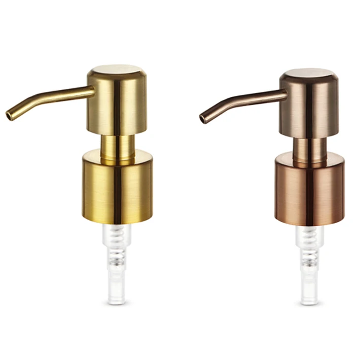 Wholesale 24mm plastic copper silver gold plated cosmetic bronze / copper soap lotion dispenser pump 24 410 for liquid dish soap