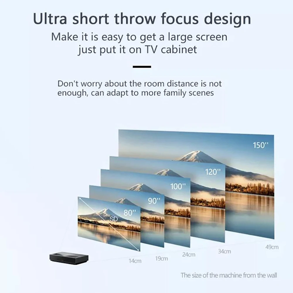 Fengmi Cinema 4k Projector TV Home Theater Laser Projector 2000 Ansi Lumens Smart Home Theater Beamer Video