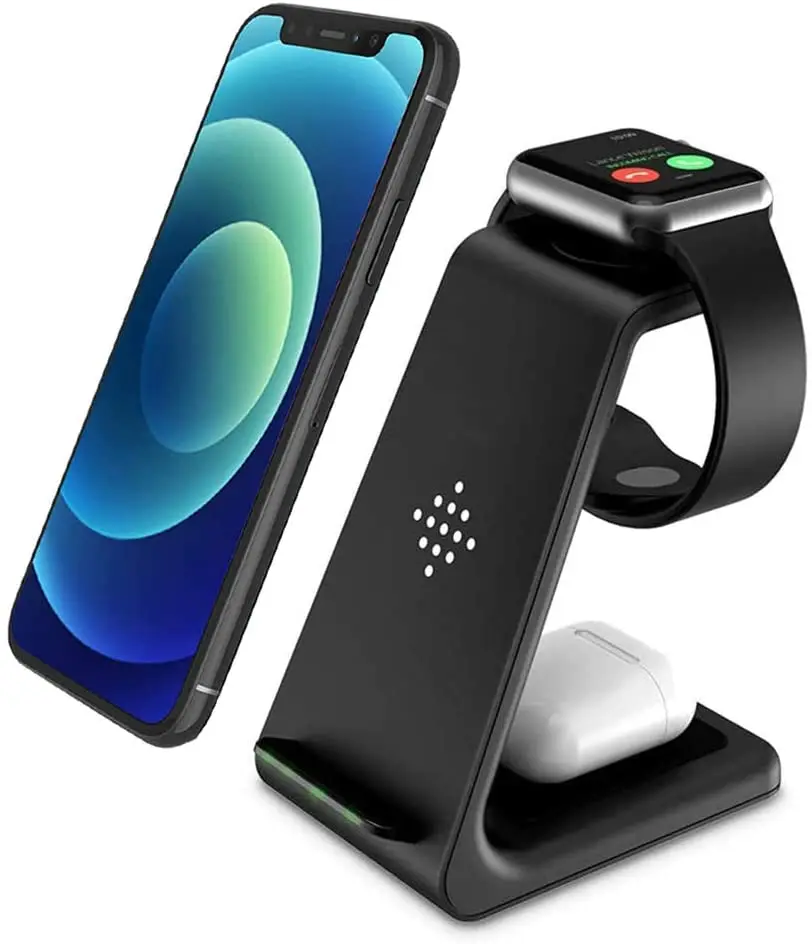 Wireless Charger Phone 3 in 1Standard Fast Wireless Charging Station for iPhone 13 12 11 X 8  Apple watch Series