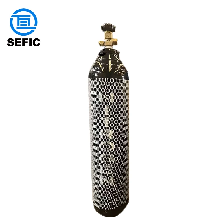 ISO9809-3 Standard 150Bar 10L Oxygen Nitrogen Argon Helium CO2 Tank Cylinder For European Market