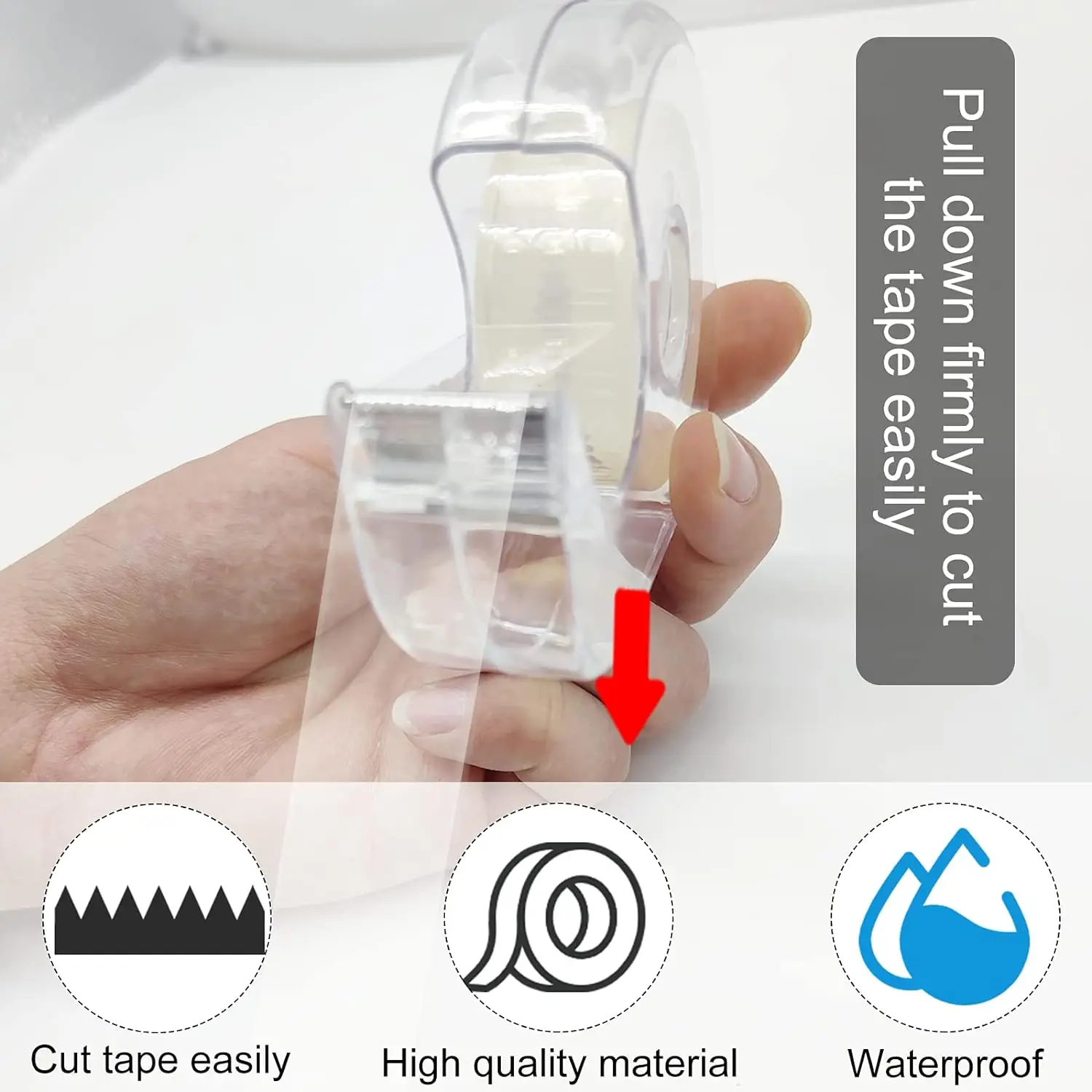Eco-friendly Office Stationery cute tape dispenser mini clear plastic tape dispenser