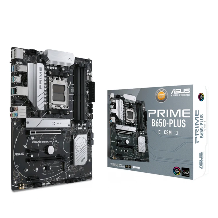 Материнская плата ASUS PRIME B650-PLUS-CSM материнская плата 2 x M.2 слотов для карт и 4 х SATA 6 Гбит/с портов с Ryzen 7000 серии процессоров для настольных ПК