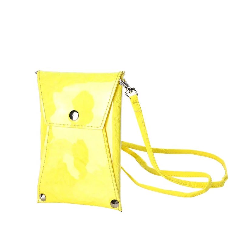 Manufacturer customized  Tyvek  paper  waterproof purse   yellow  purse durable bank card bag lightweight wallet