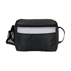 Promotional 6-Can Capacity Cheap 210D Lightweight Student Insulated Thermal Cooler Bag