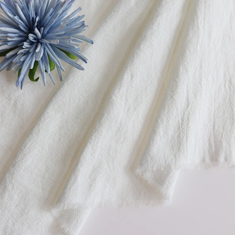 OEM breathable white comfortable sand washed garment china cotton fabrics for clothing