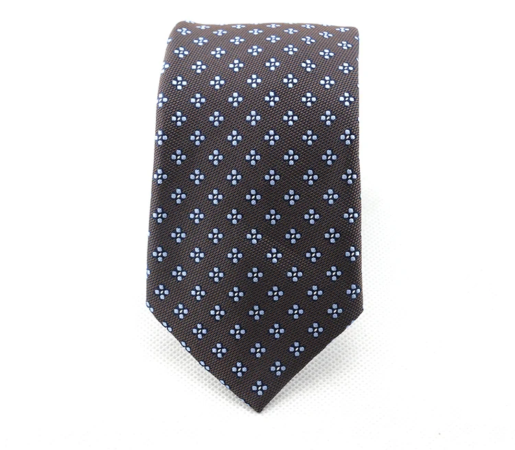 Fashion Men Ties Dots Printed Jacquard Woven Formal Business Men Necktie